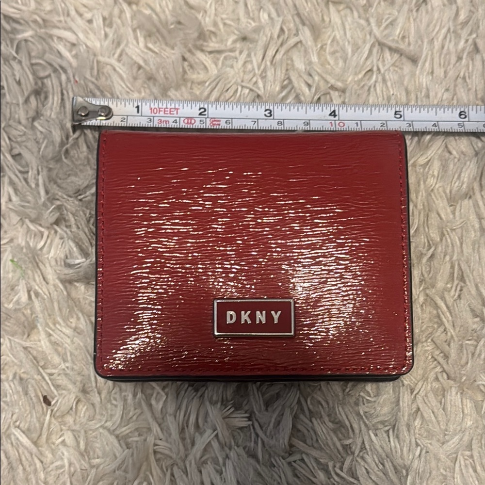 DKNY Glossy Crimson Card Holder